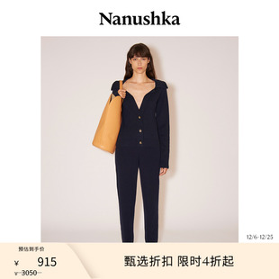 经典 JODI 惊喜折扣 女士 淡人系海军蓝羊毛针织衫 NANUSHKA