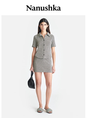 【秋冬新品】NANUSHKA 女士 SAMMY 系带抽绳迷你裙半身裙