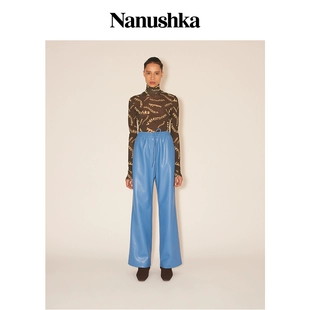 HARRI 女士 高领打底衫 春季 NANUSHKA 手绘logo网眼针织修身