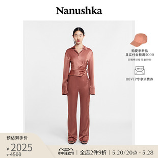 女士 NANUSHKA 衬衫 限时折扣 MERANO缎面正面交叉长袖