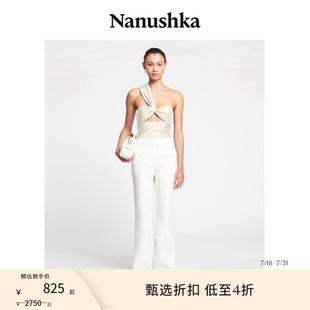 淡人系前襟垂褶鏤空無袖 上衣 ALVIN 女士 甄選折扣 NANUSHKA