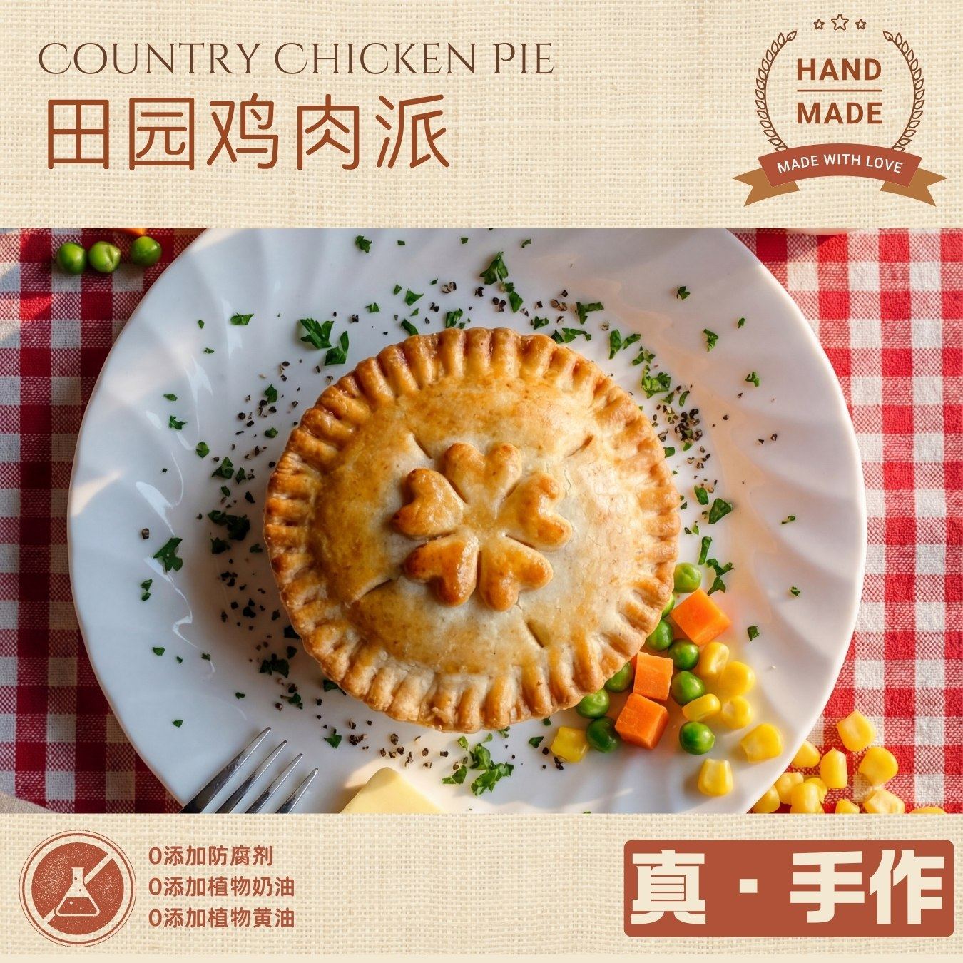 7号-田园鸡肉派，健康BRUNCH早餐午餐晚餐烤箱美食空气炸锅美食,零食/坚果/特产,传统西式糕点,淘宝优惠券,粉丝福利购,淘宝优惠卷