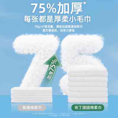 布丁团团棉柔巾婴儿干湿两用新生婴儿专用洗脸巾非湿巾宝宝绵柔巾属于什么档次？
