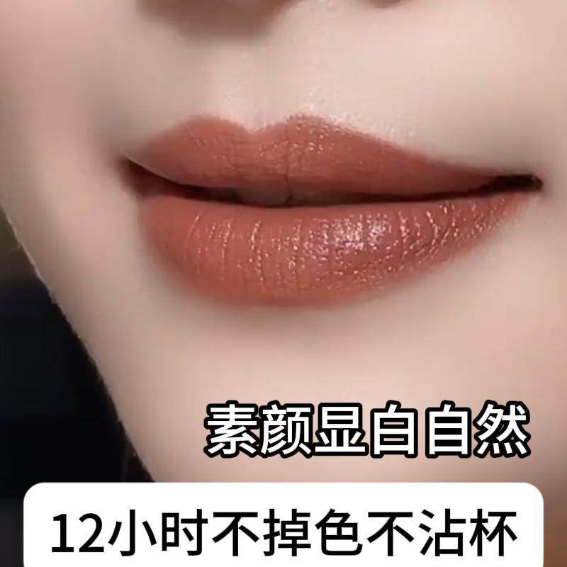 不沾杯肉桂奶茶口红哑光防水滋润