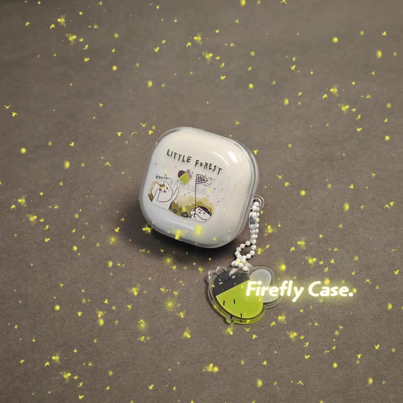 原创萤火虫适用于三星buds2保护套buds core蓝牙耳机套busFE可爱budslive卡通pro保护壳