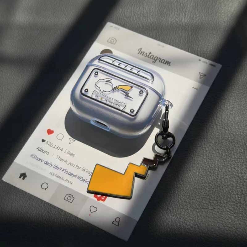 藤原浩皮卡丘vivotws5保护套vivotws3e蓝牙tws4耳机套iqootws5卡通twsair3透明软壳