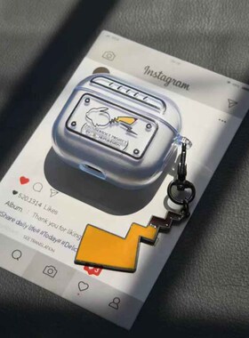 藤原浩皮卡丘vivotws5e保护套vivotws5PRO蓝牙tws4耳机套iqootws5卡通twsair3透明tws3e软壳