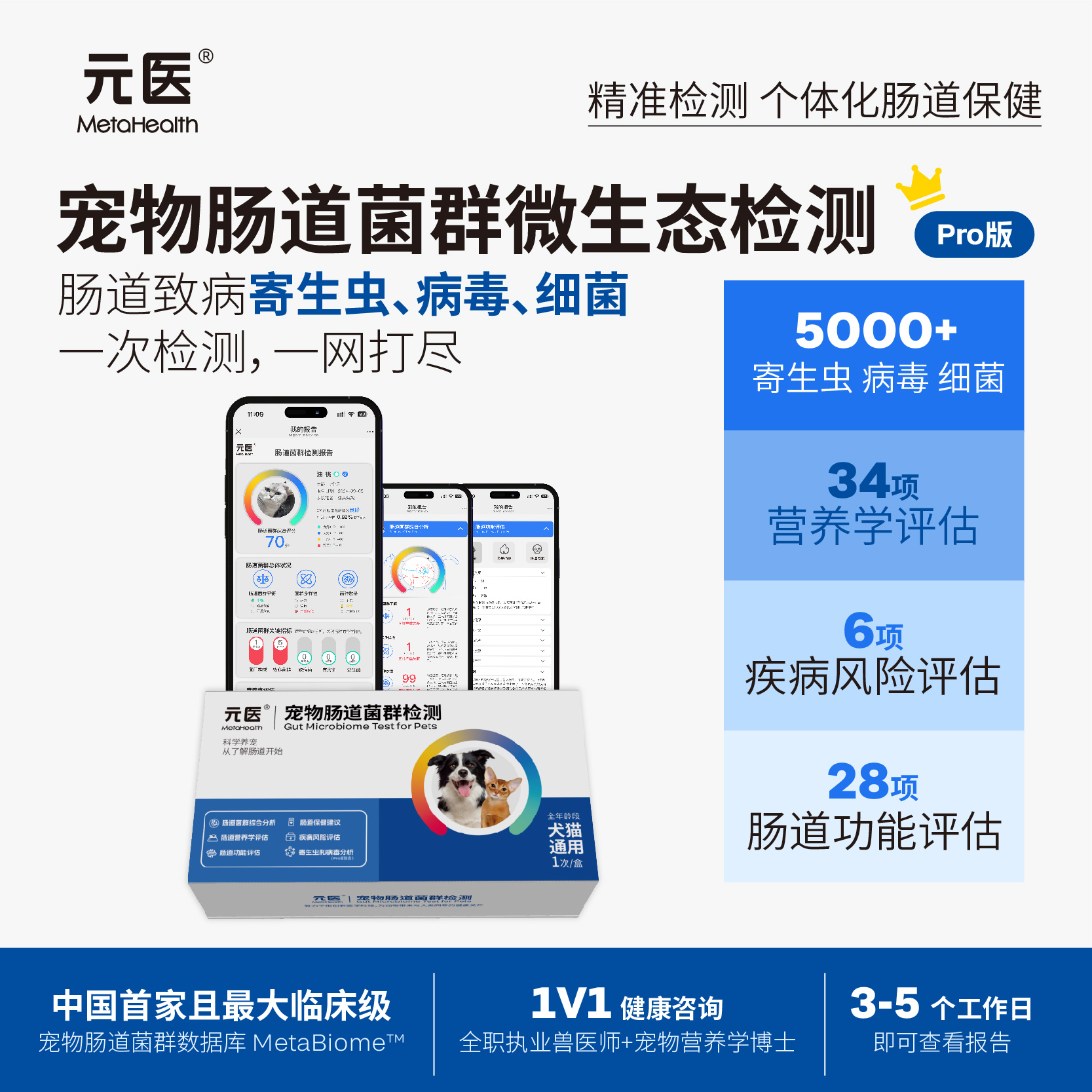 元医宠物肠道菌群寄生虫病毒检测