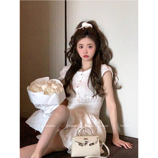 【福利6折清仓】csk丘比特 “LilyWhite” 矜贵收腰白色连衣裙女