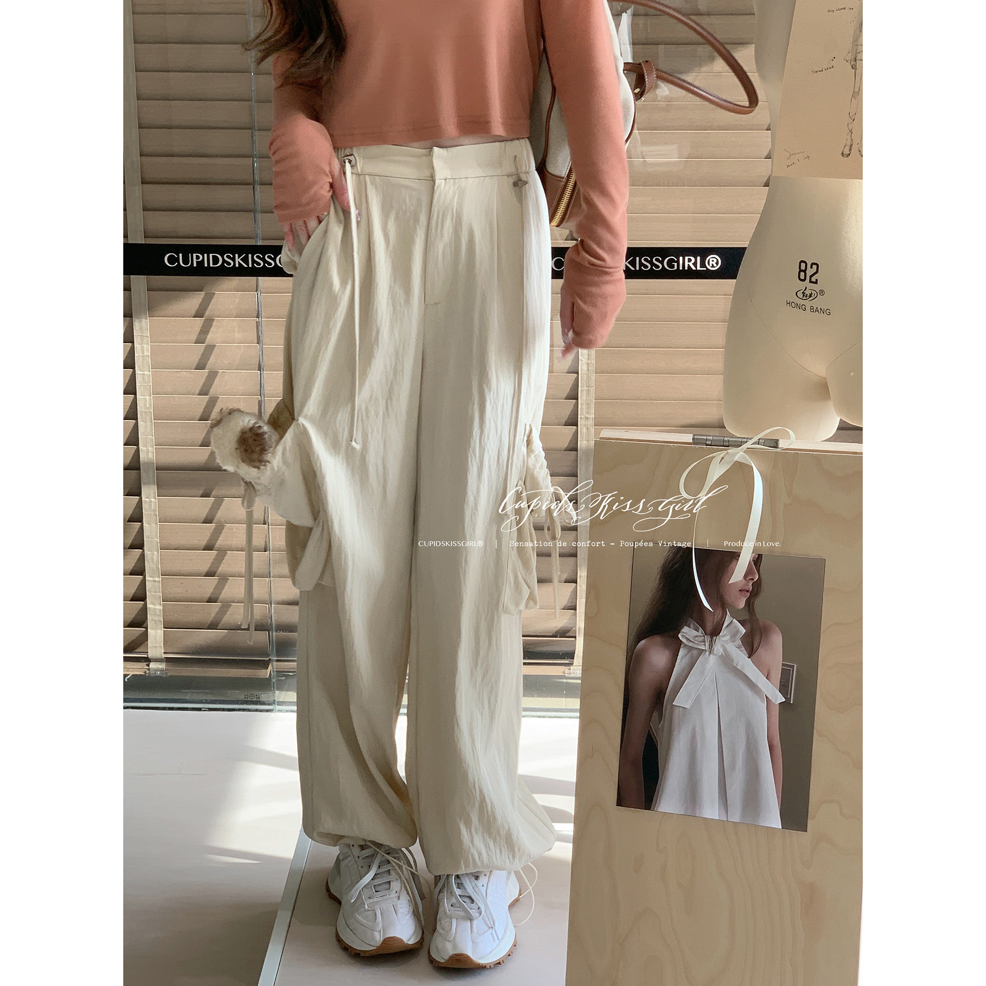 【福利6折清仓】csk丘比特 “垂软跳舞裤” 轻薄透气显瘦工装裤