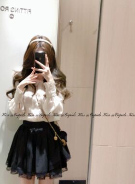 csk丘比特 “月光奏鸣曲” 精致doll感蕾丝女高级光泽衬衫