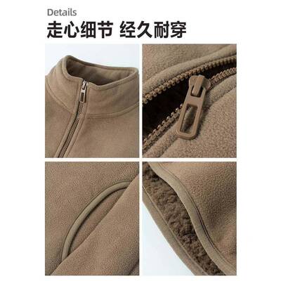 咖羊2羔卫CAA绒外套色女025款新粒秋冬季摇绒羊羔毛内衣胆抓WQT绒