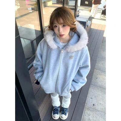 美覆古街领连式帽AFR高开 o衫卫衣外套女春秋025ersi2zDWIe韩系v