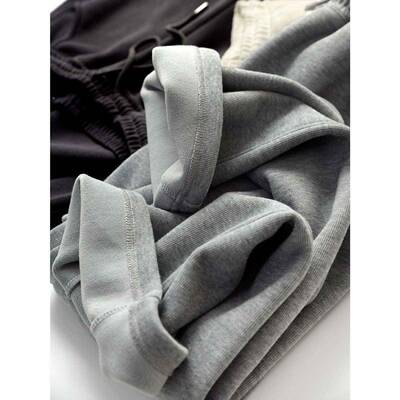 采购品N妇绒女的一件天鹅产MVE阔腿裤，加RC厚的暖修休闲温运动裤