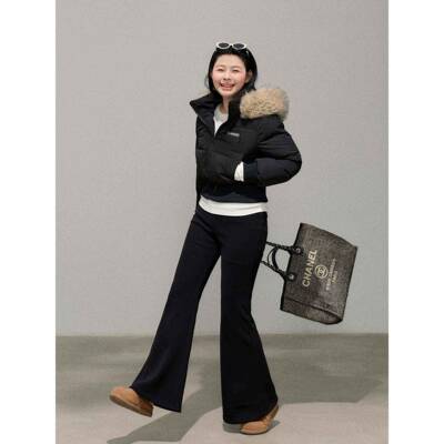 张大SYZ人秋冬大尺微色mm女显瘦修身HHQ微裤喇胖裤辣妹风码高腰装