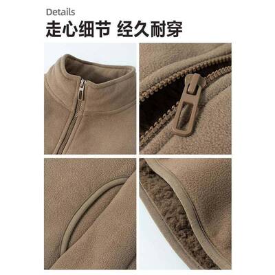 NXL色内羔绒外套女款秋冬季棕粒冲锋衣绒羊东胆KHP北滑雪摇加绒加