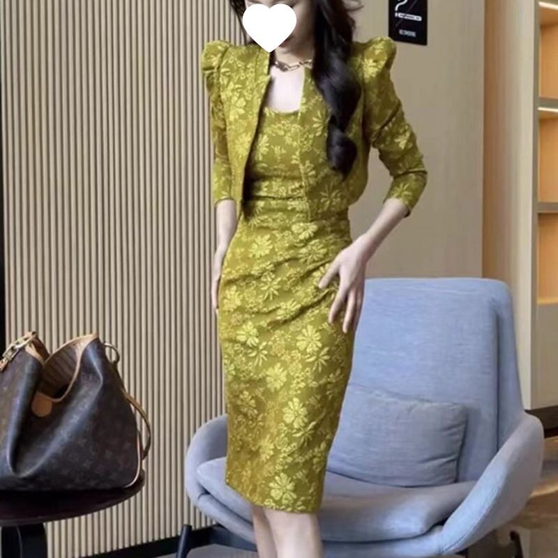 小香风背带裙套装女春春