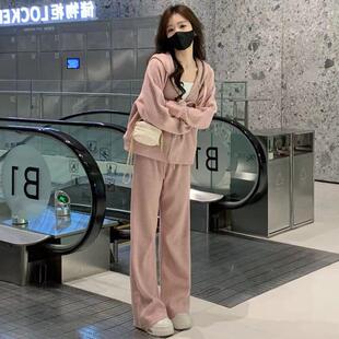 秋季女2026新爆款休闲运动套装高级感卫衣大码胖MM初秋搭配一整套