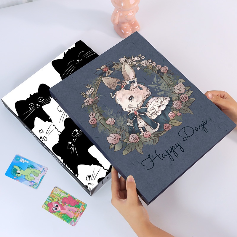 特种纸活页本硬纸板外壳A4DIY封皮四孔可拆卸小清新手帐笔记封面