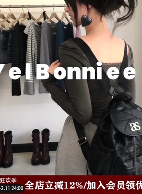 野啵妮 韩国ason小众潮牌双肩包背包大容量百搭大学生通勤女自制