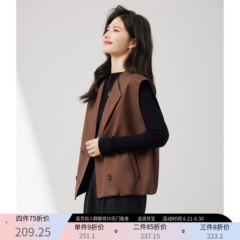 轻职风时尚气质西装马甲2025秋季新款缩水潮流外搭设计感小众马夹