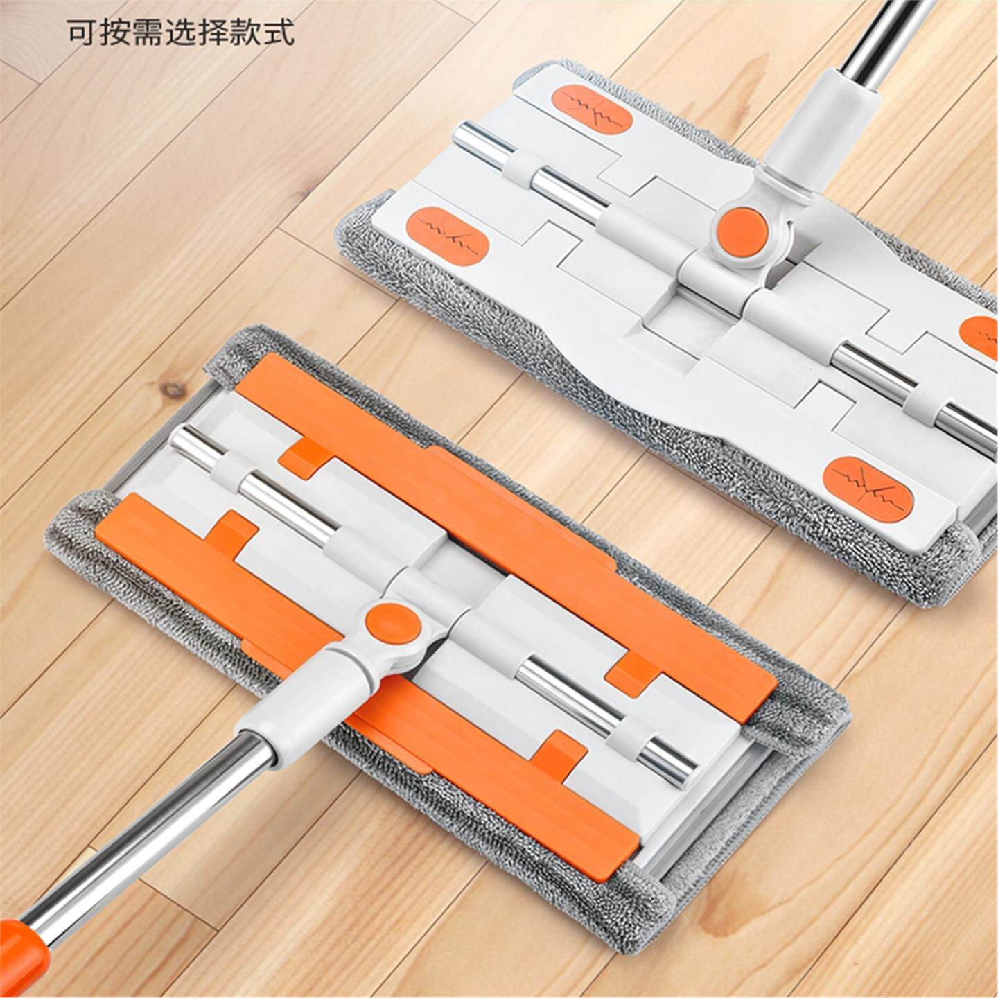 夹固式平板拖把布替换家用干湿两用懒人拖把不锈钢大号客厅可水洗,家庭/个人清洁工具,平板拖把,淘宝优惠券,粉丝福利购,淘宝优惠卷