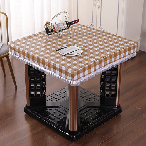 桌布防油免洗正方形烤火电炉取暖