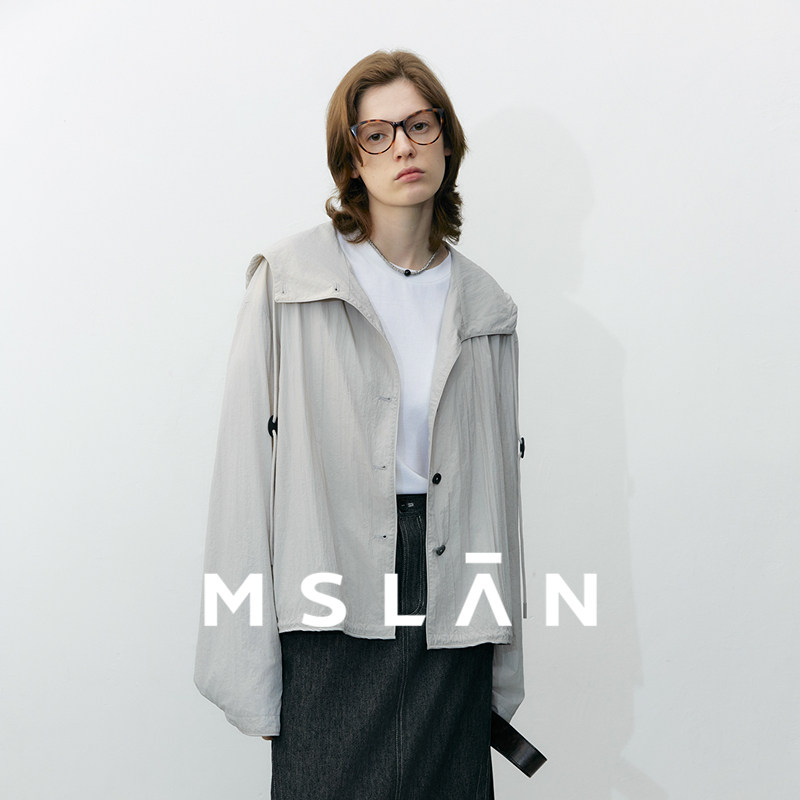山系美学/MSLAN工装城市户外upf50+连帽轻盈短防晒外套MGCW322