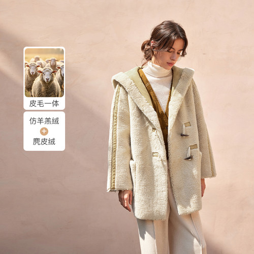 MSLAN复古保暖宽松连帽外套