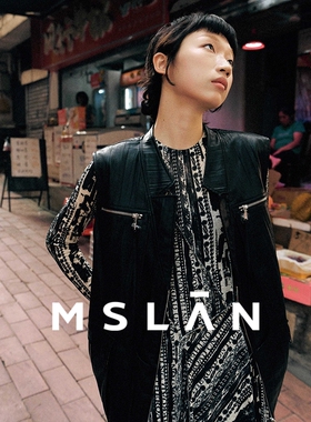 MSLAN丨26春廓形压褶马甲 重工不规则领肌理PU皮马夹