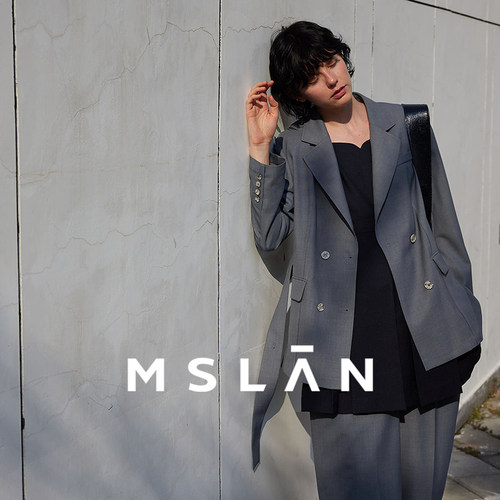 MSLAN夏季收腰西装外套含腰带