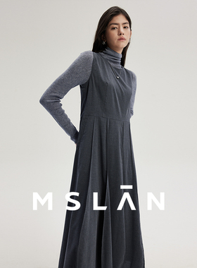 MSLAN杨桃裙通勤风骨感显瘦A字垂顺质感背心连衣裙MGCT237