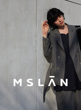 MSLAN丨夏季格雷系收腰西装外套含腰带MGBW381