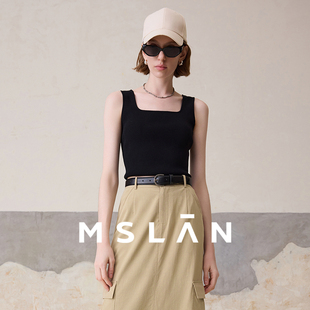 轻裸感宽肩带吊带女MFCW048 夏季 透气宽肩带 MSLAN简约淡人风