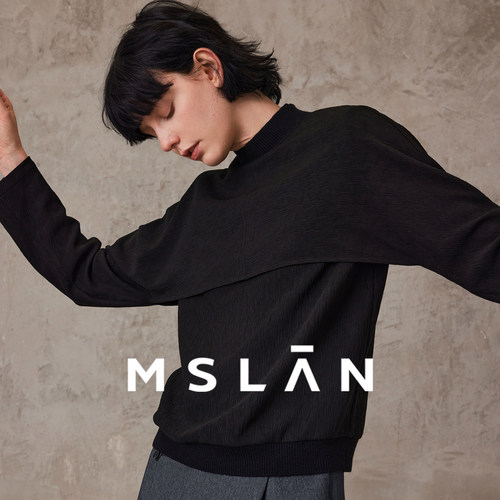 MSLAN简约宽松叠穿针织两件套