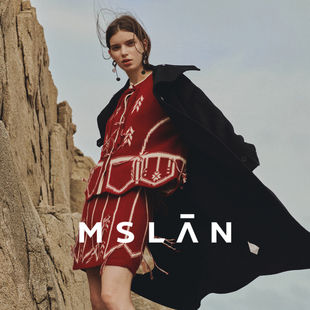 MSLAN秋冬不规则手工流苏嵌花针织短裙半身裙MFDQ037 新年吉服