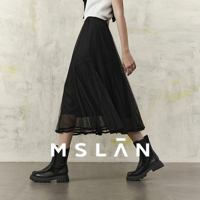流动美学|MSLAN气质飘逸网纱半裙
