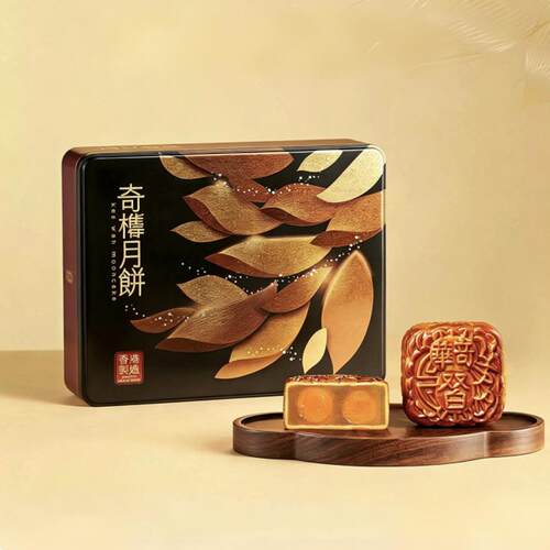 蛋黄白莲蓉月饼礼盒装广式中秋节