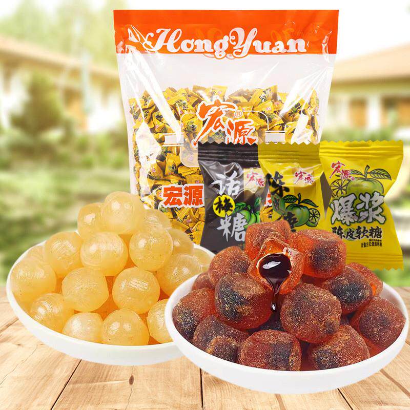 陈皮糖话梅糖爆浆陈皮软糖整包5斤休闲零食喜糖果小吃食