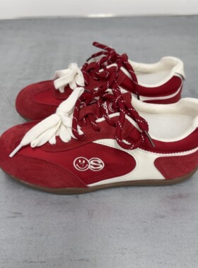 德训鞋女2026新款女士休闲鞋春复古板鞋女潮流百搭鞋子