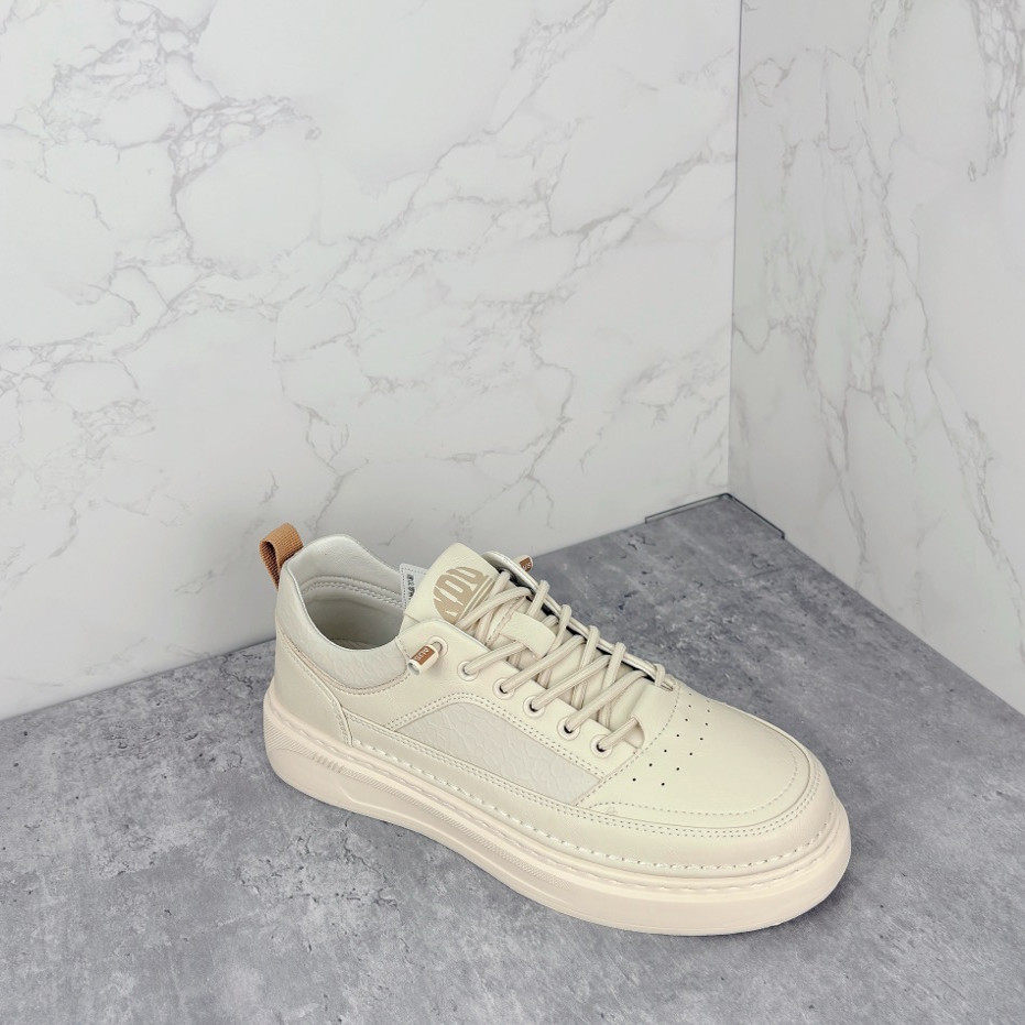 NDU板鞋男鞋纯白色秋季休闲学生运动一脚蹬免系带真皮小白平板鞋,流行男鞋,休闲板鞋,淘宝优惠券,粉丝福利购,淘宝优惠卷