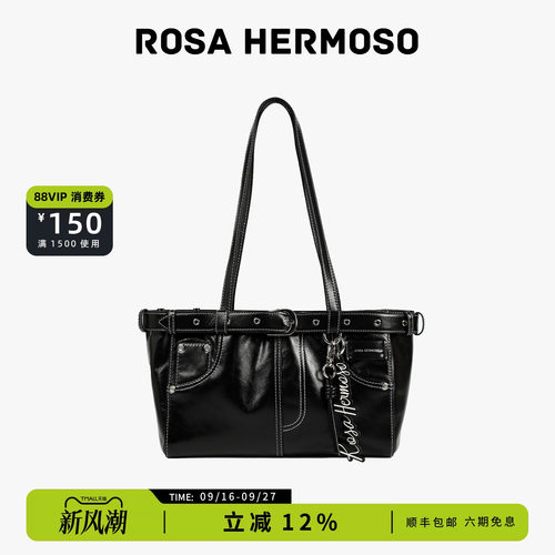 ROSA HERMOSO/珞赫「牛仔系列」单肩包法棍包时尚个性音乐节2025