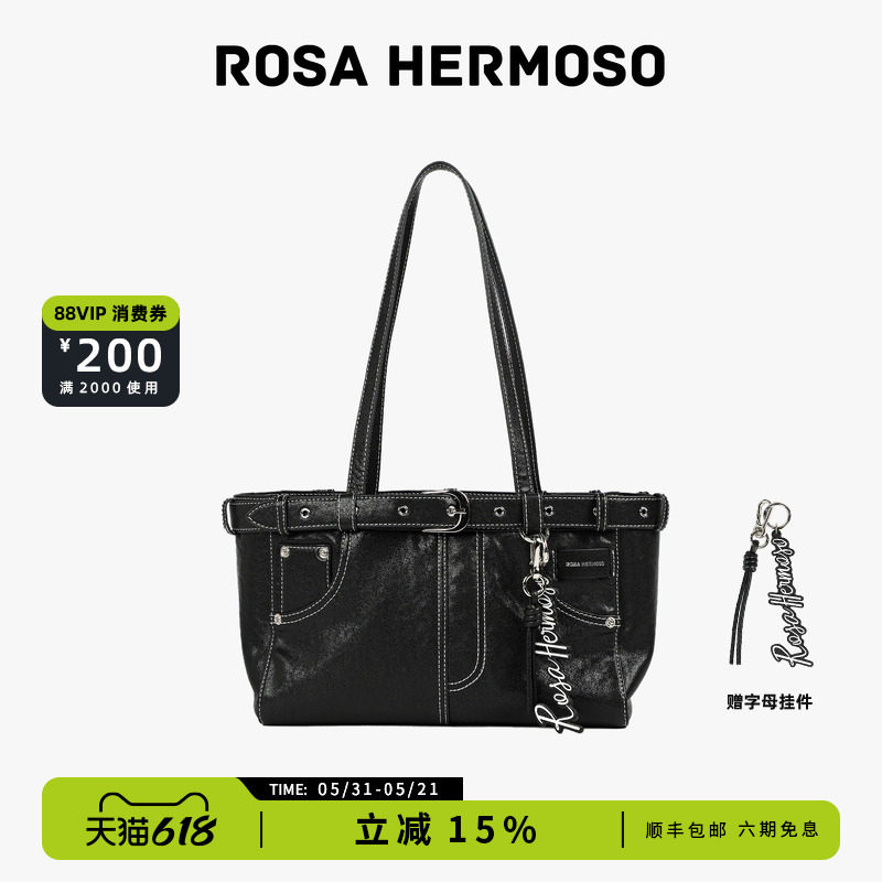 赵昭仪同款ROSA HERMOSO/珞赫「牛仔系列」单肩包法棍包植鞣2025
