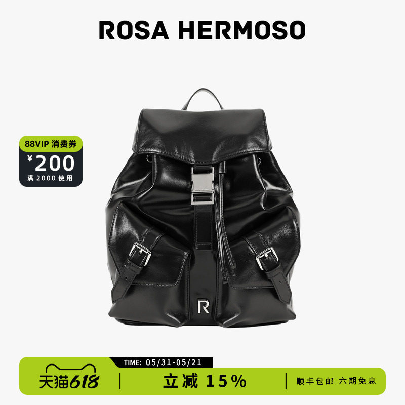 ROSA HERMOSO/珞赫「25号」双肩包真皮简约电脑包男女同款旅行