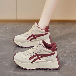 加绒高帮阿甘运动鞋女款2025秋冬季新款保暖二棉鞋防滑厚底老爹鞋