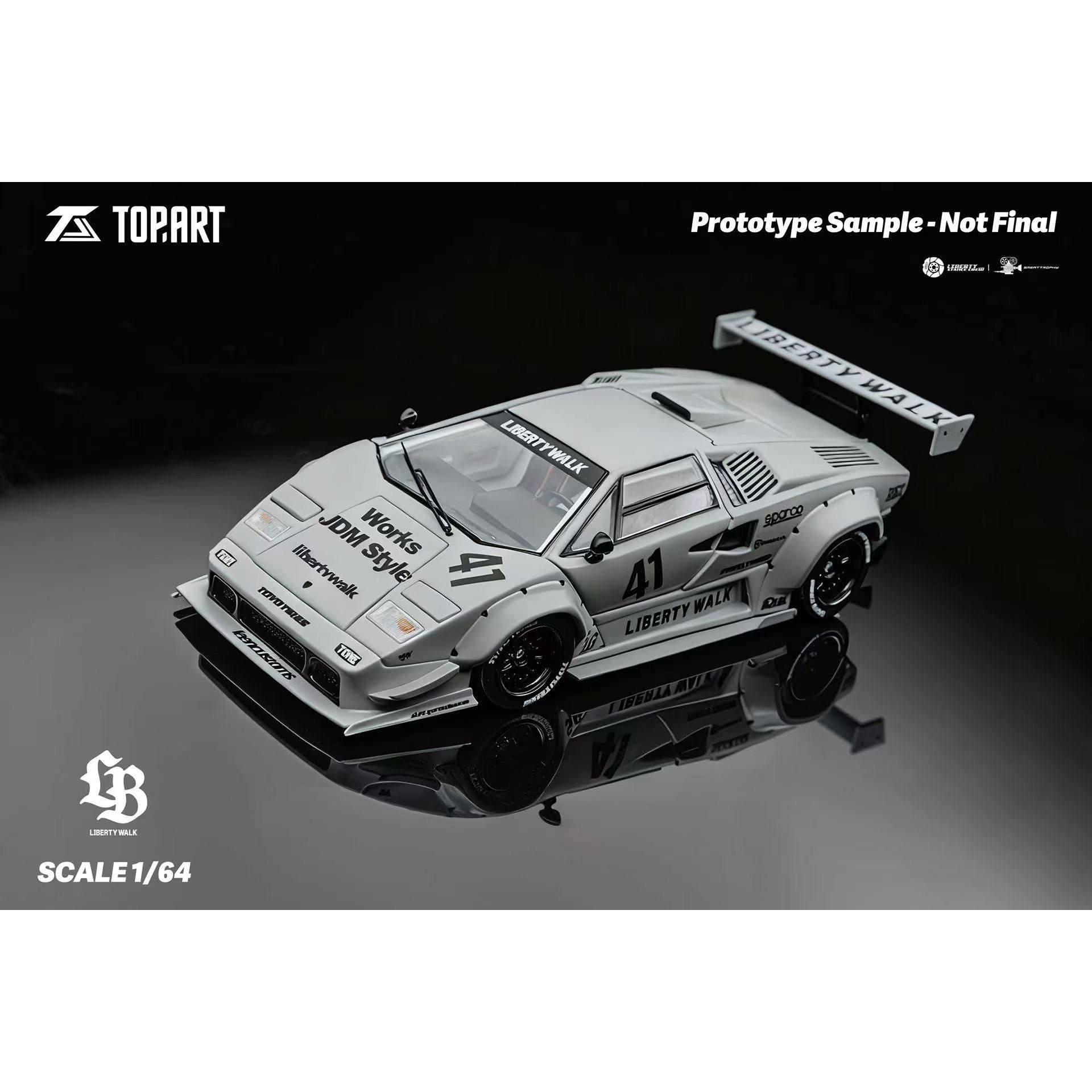 TopArt兰博康塔什战斗灰64合金车