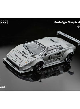 TopArt兰博基尼LBWK康塔什战斗灰64合金全开静态观赏汽车模型