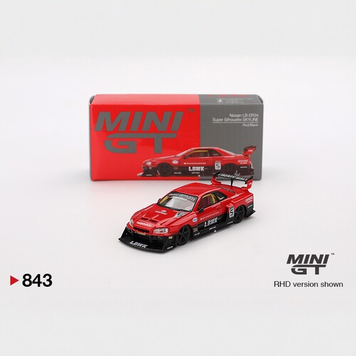 MINIGT843尼桑ER34红黑64合金车