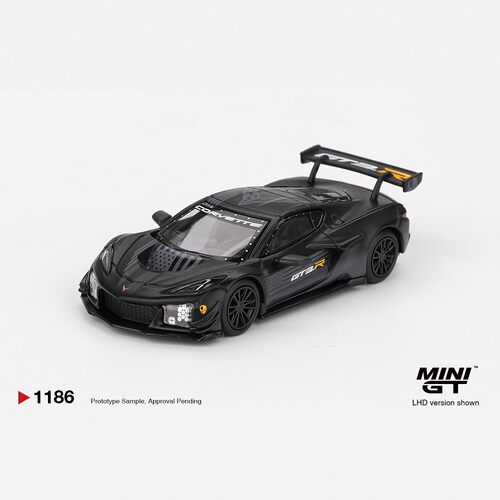 MINIGT1186纸盒雪佛兰科尔维特Z06GT3R哑光黑色测试车64合金车模