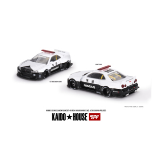 KaidoHouseMINIGT尼桑SKYLINEGT-R34日本警察1/64合金车模KHMG120